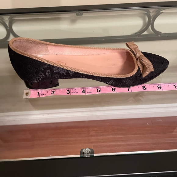 Black lace flats with beige trim, size 37, made in Italy - Picture 10 of 10